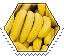 bananas hexagonal stamp